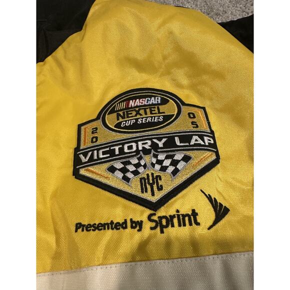 NASCAR NEXTEL Cup Series Sprint Pit Stop Tour 2005 Jacket Men’s Large Yellow - Picture 3 of 9